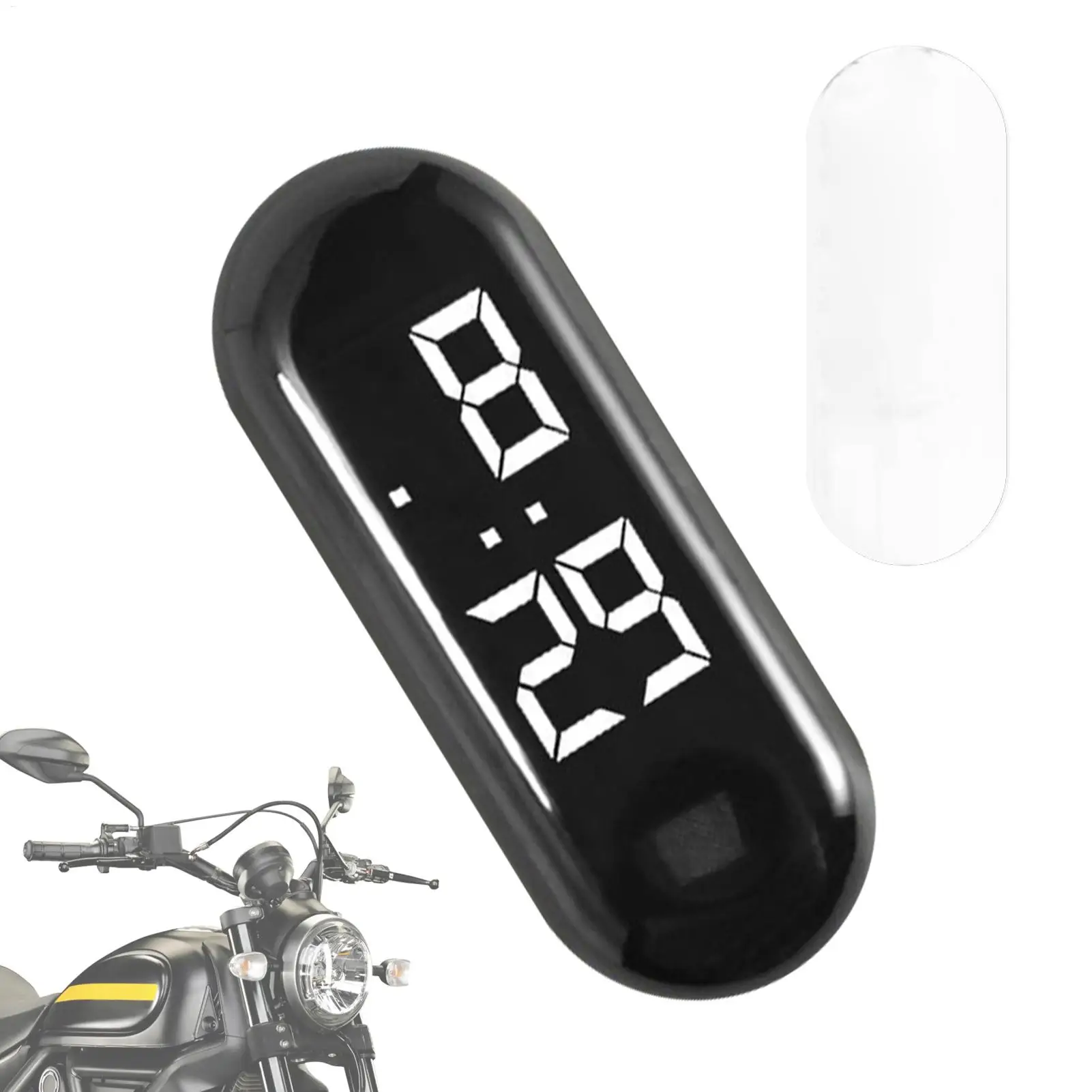 Mini Luminous Stick-On Car Clock Waterproof Motorcycle Dashboard Watch Auto Interior Decor Accessories Led Clocks