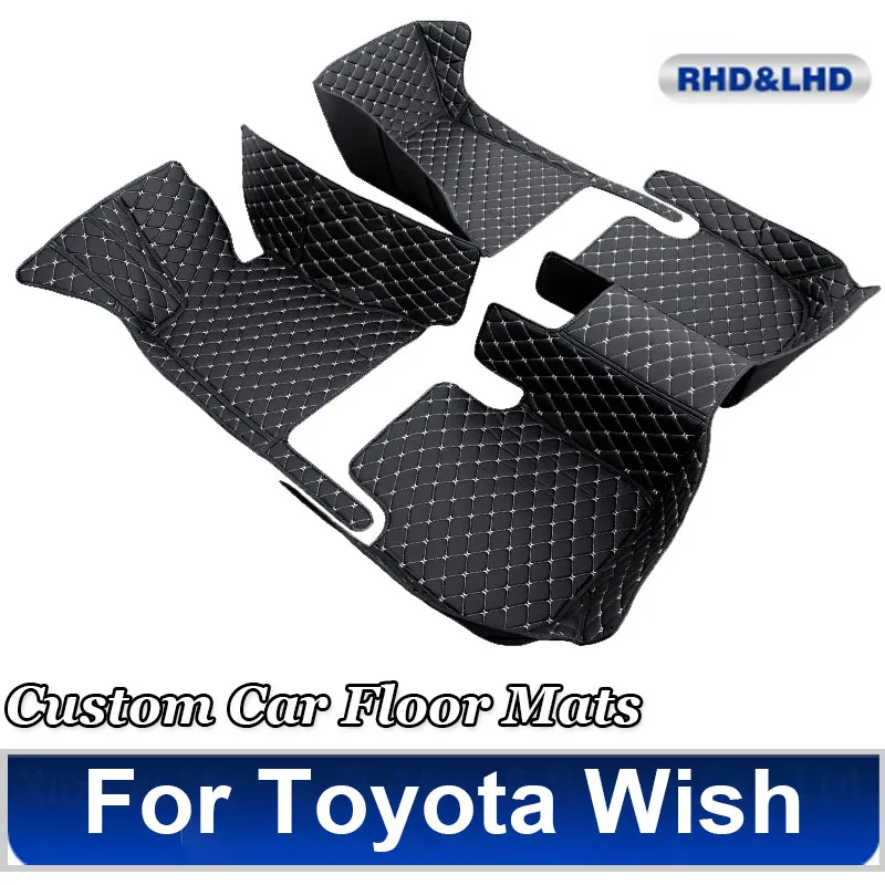 Car Floor Mats For Toyota Wish 2010-2021 2011 2012 2013 2014 Custom Auto Foot Pads Automobile Carpet Cover interior accessories