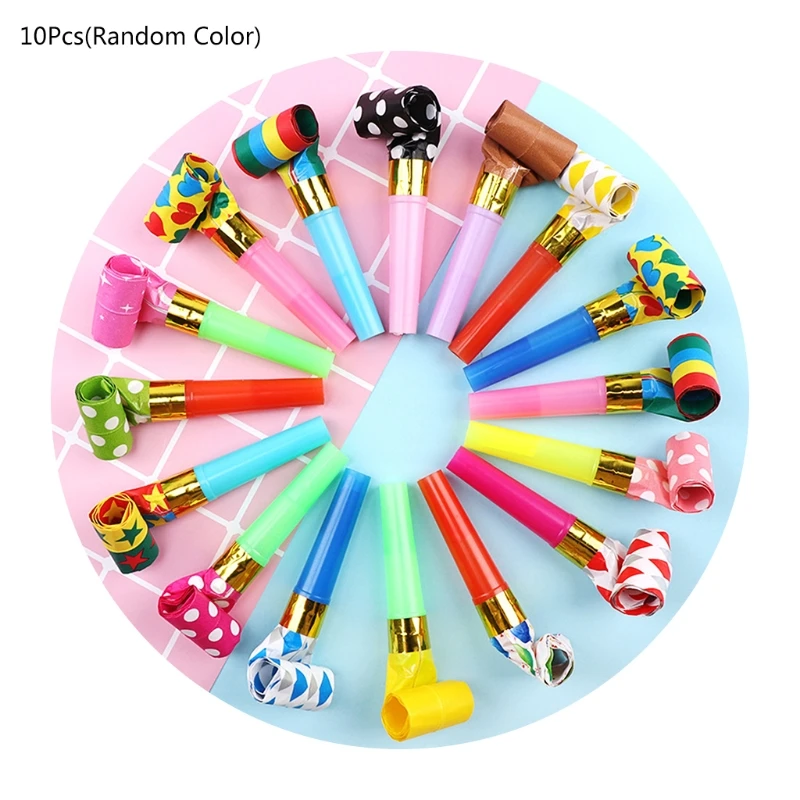 

Pleasant Sound Maker Party Blowers Set of 10pcs Indoor Party Supplies Game Props Drop shipping