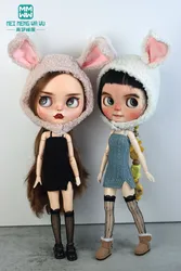 1PCS Blyth Doll Clothes Fashion Rabbit Ears Plush Hat Multicolor for Blyth, Azone, OBitsu, FR Toys Gift