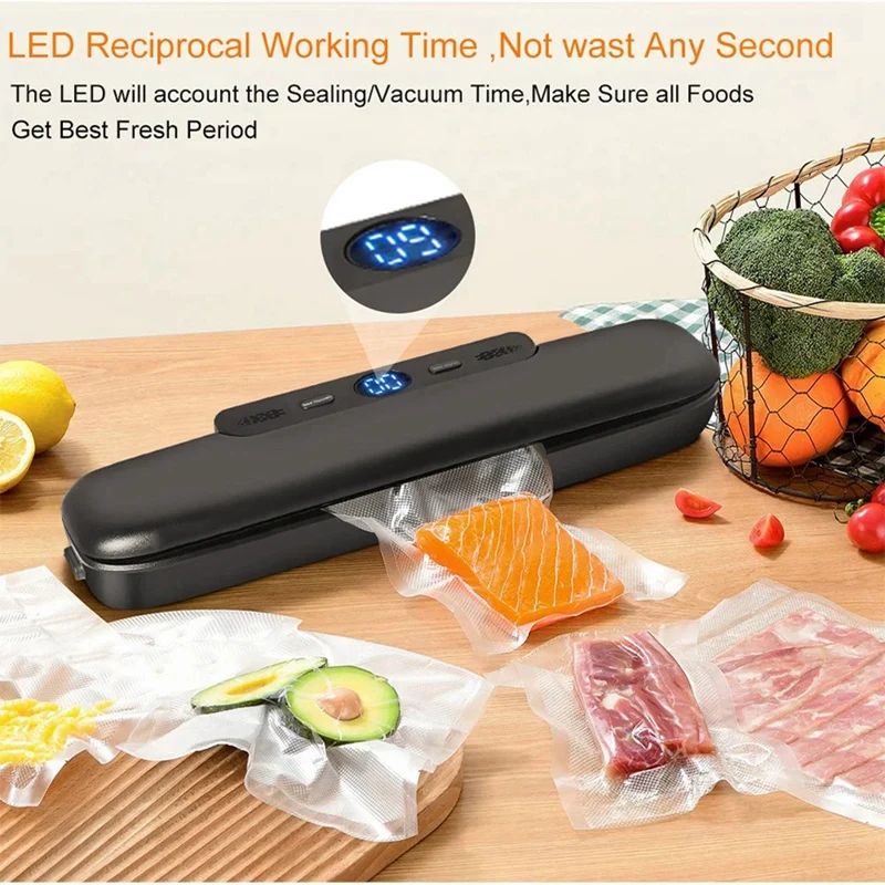 Vacuum Sealer For Food Vacuum Packaging Machine With Bag Automatic Household Food Vacuum Sealing Including EU Plug