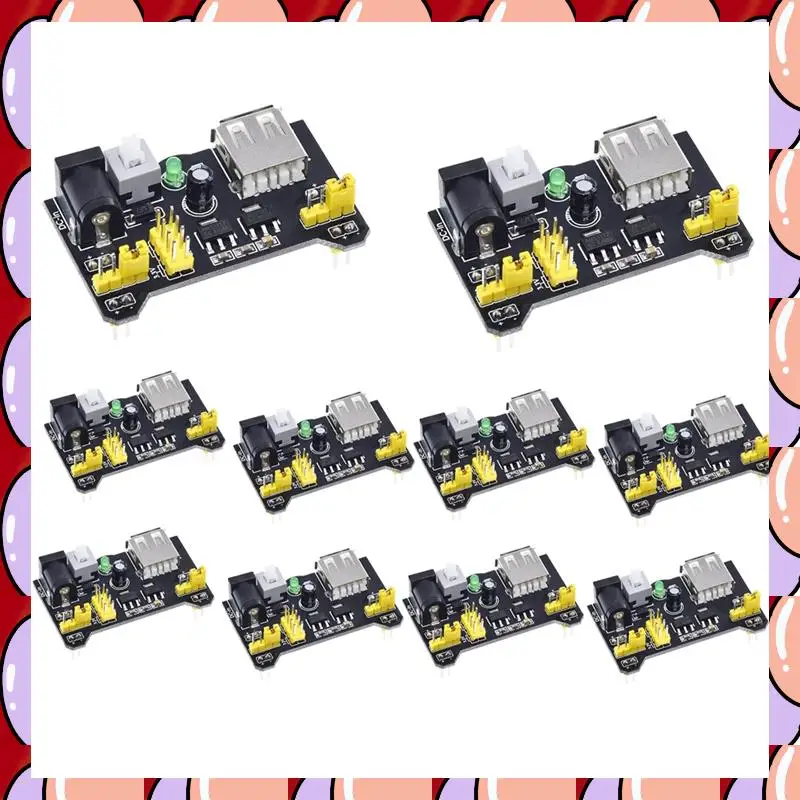 A72Z 10PCS For MB102 Breadboard Power Supply Module Set 2-Way 3.3V 5V For MB102 Breadboard Module Kit