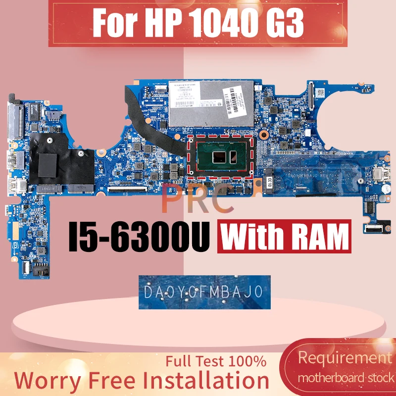 DA0Y0FMBAJ0 For HP 1040 G3 Laptop Motherboard SR2F0 I5-6300U With RAM 84415-001 Notebook Mainboard Full Test