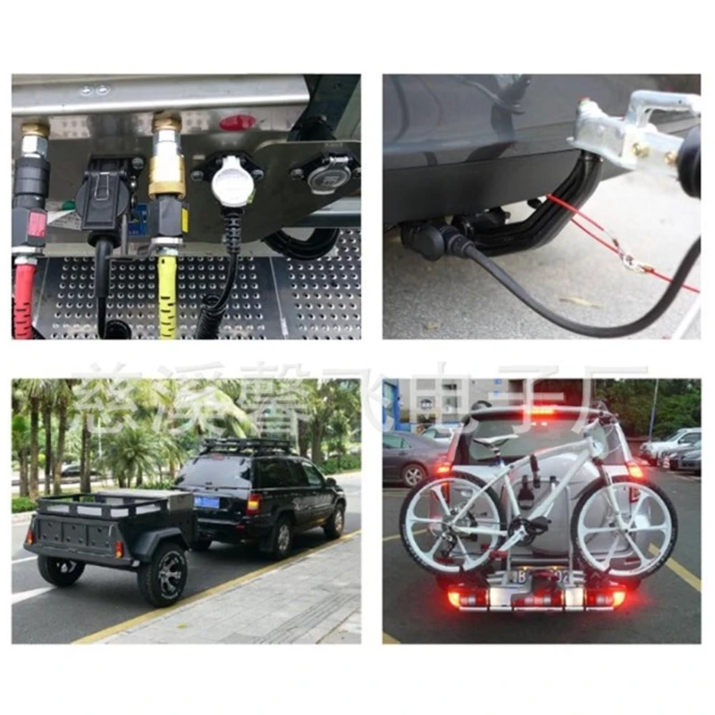 300cm 7 Pin Trailer Light Board Edge Extension Cable Truck Caravan Plug Socket Cord Part Lead Wire Part Splices Circuit