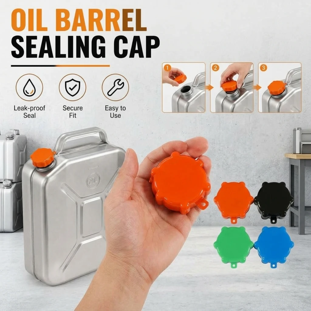 Sturdy Plastic Oil Drum Cover Fuel Drum Lid with Threads Thick Durable Long Life Span for Storage Containers