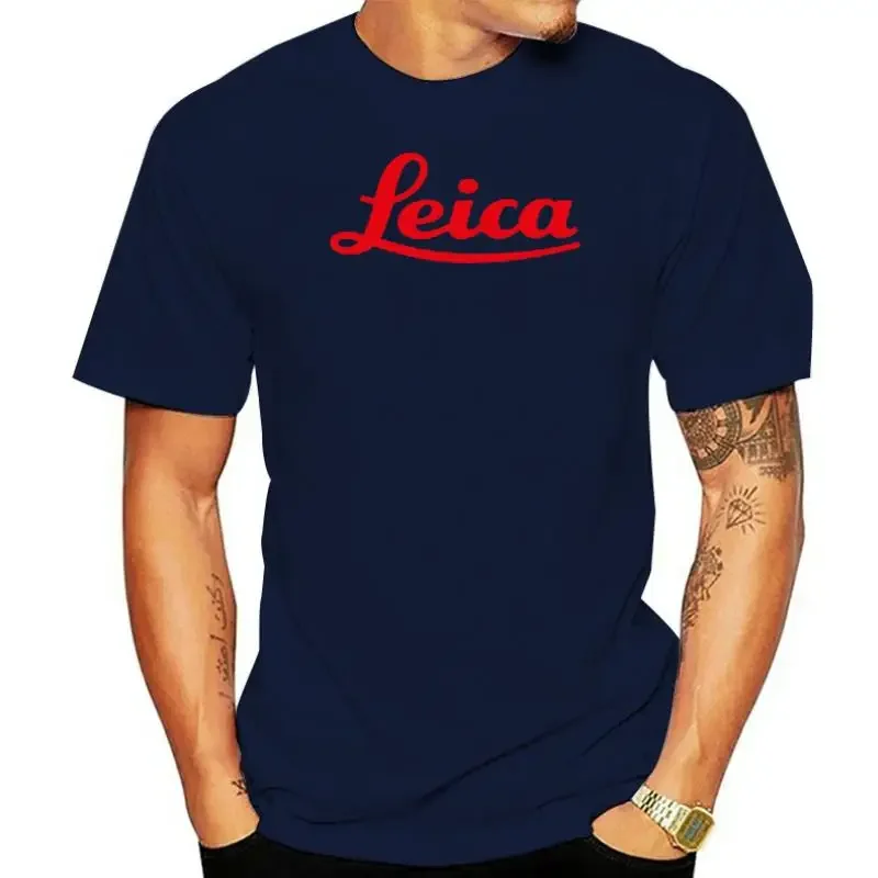 New  oversized t shirt  streetwear  graphic t shirts  Leica Red Text  T-SHIRT ALL SIZES # White men clothing  tshirt  harajuku