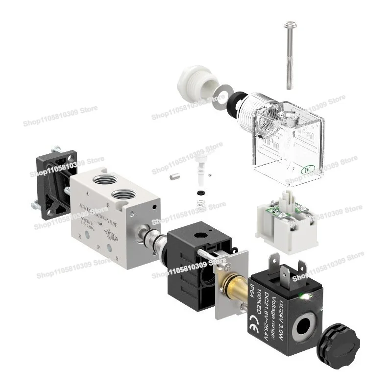 صمام لولبي Pneumatic 4V210-08 الهواء المضغوط — تفصيل 1