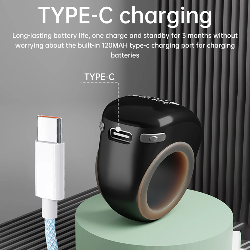 S7Pro/S8pro LCD Digital Counter Touch Control Finger Counters Type-C Smart Ring Three-speed Adjustable Electronic Tally Counter