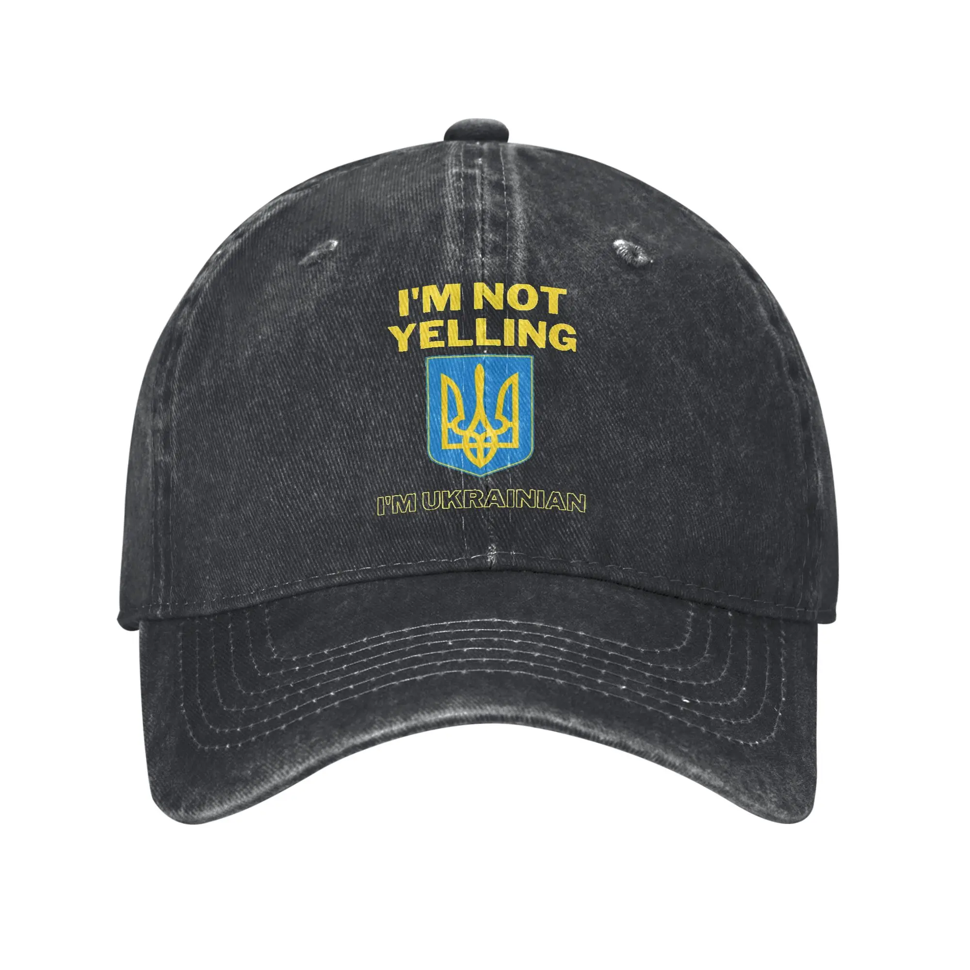 I'M NOT YELLING I'M UKRAINIAN Merch Baseball Caps Unisex Fashion  Caps Hat Adjustable Sun Cap