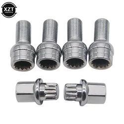 8D0601139F Chrome Anti-theft Wheel Screw Bolt Lock Nut Key Adapter For VW Golf Jetta Passat Audi A4 A6 A8 TT