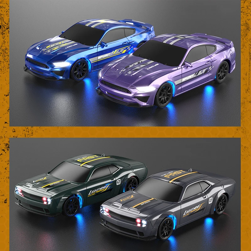 1:43 rc drift carro de tração nas quatro rodas led controle remoto em escala completa veículo de corrida de alta velocidade desktop gtr modelo crianças brinquedos meninos presente