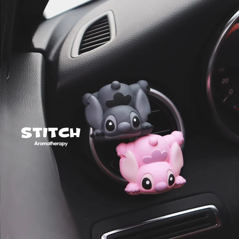 

Stitch Disney Cartoon Acrylic Flat Car Accessories Interior Stilt Cute Interior Air Outlet Doll Aromatherapy Decoration Pendant