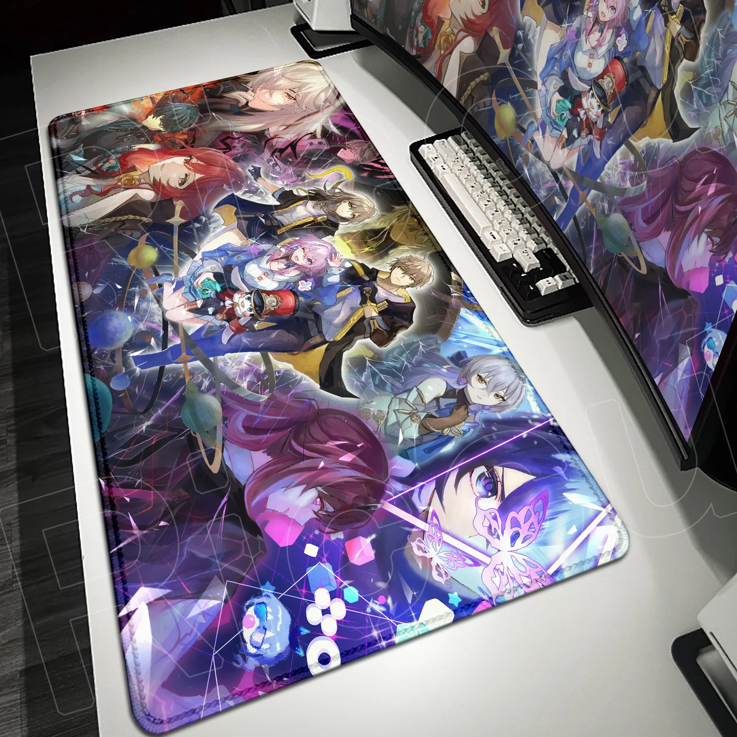 

Большой компьютерный офисный коврик для клавиатуры, резиновый коврик для стола, игровой коврик Honkai Star Rail Silver Wolf, нескользящий ковер, коврик для мыши для ПК, геймера, ноутбука