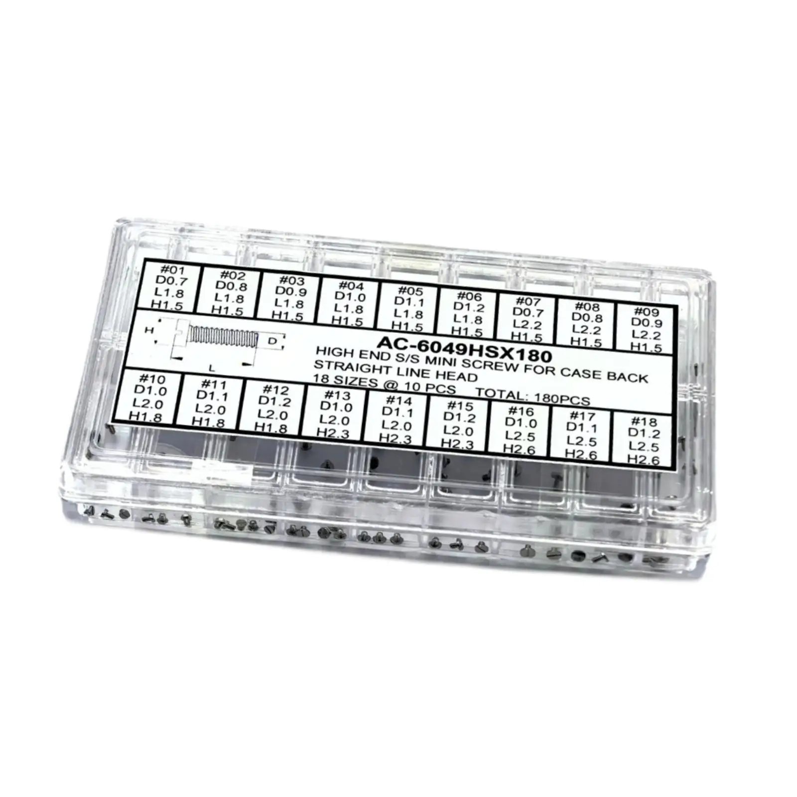 1 صندوق برغي صغير، لعلبة الساعة الخلفية، ملحقات الأجزاء، إصلاح الصلب #4