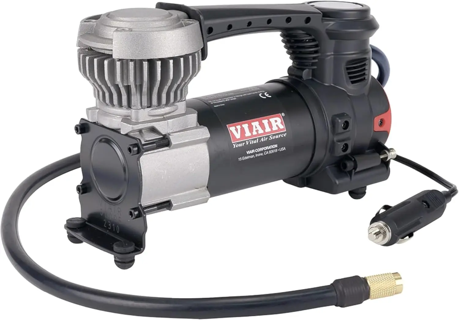 

Portable 12V Air Compressor for Car, Truck & SUV, 60 PSI Heavy Duty Tire Inflator with Cigarette Plug