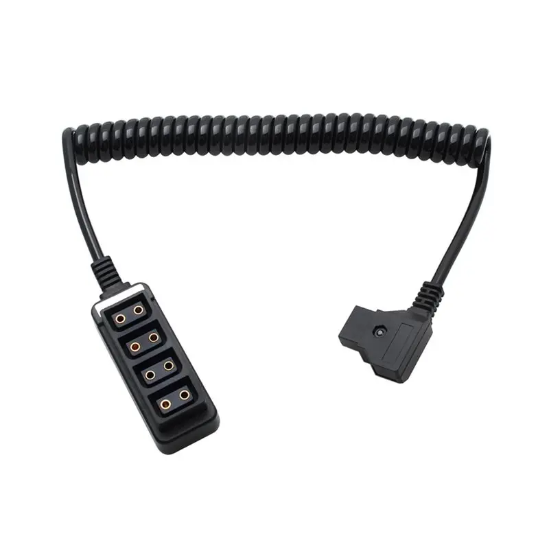 A53M-Camera V-Mount Battery For Anton Type Batteries D-Tap Male To 4 D-Tap Female Hub Four-Way Splitter