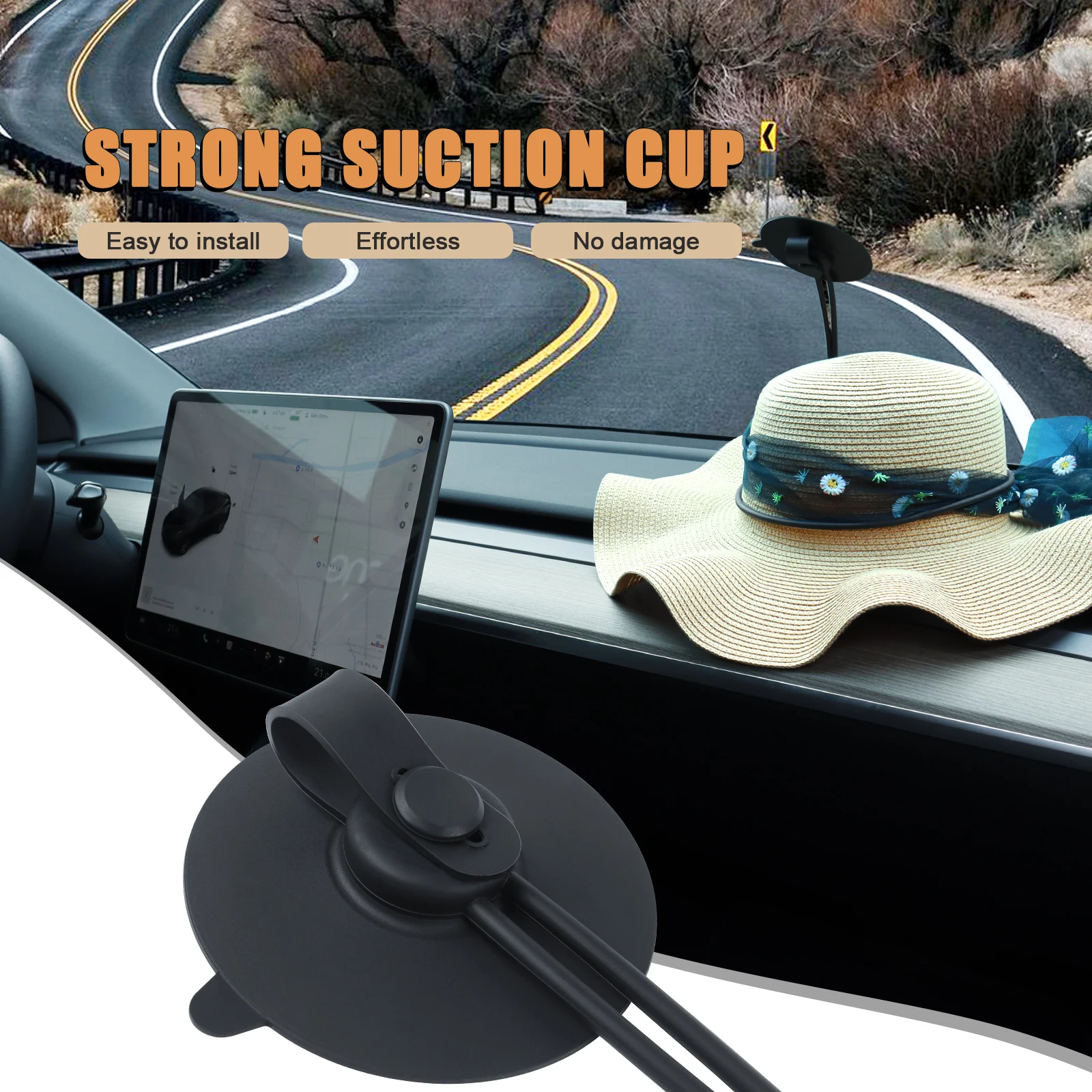 2PCS Cowboy Hat Holder For Car Silicone Hat Rack Hat Dash Holder For Car Truck SUV Truck Hat Holder for Vehicle Traveling Wall