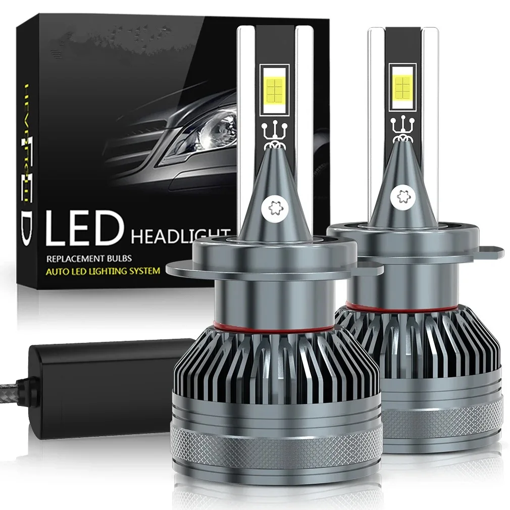 

Dual Copper Tube High Low Beam Super Bright LED Lights H7 H4 9005 H11 Auto LED Headlight Car Modification Universal Front Lamp
