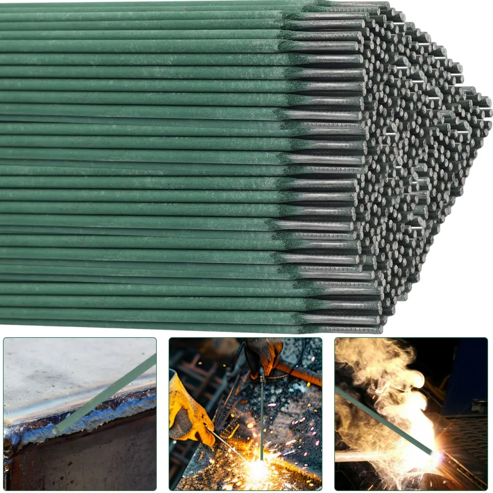 300mm 2mm Green Electrode Welding Rods Carbon Steel Easy Weld Smooth Arc AC DC for DIY Project Thin Metal Steel Plate Repair