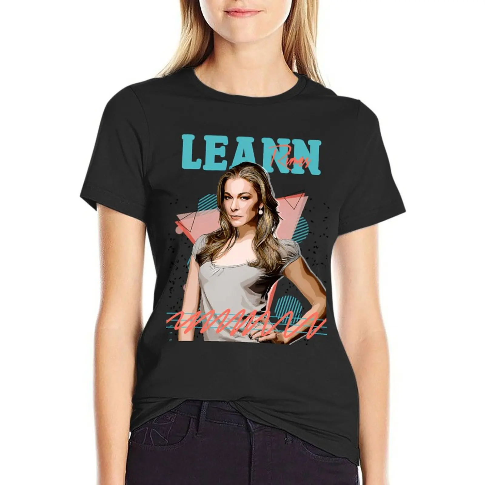 

Leann Rimes Fan Art Retro // Vintage T-Shirt animal prinfor plain animal print hippie clothes summer clothes for Women