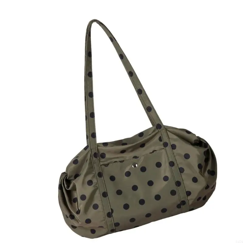 

Fashionable Bag Dot Pattern Zipper Closure Comfortable Shoulder Strap Ergonomic Design for Daily Commute Adventures 547A