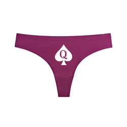 Queen Spades Print Underwear for Women Oversize Underwear Girls Gifts Cute Panties for Girls Sexy Women's Intimates Ladies Gift