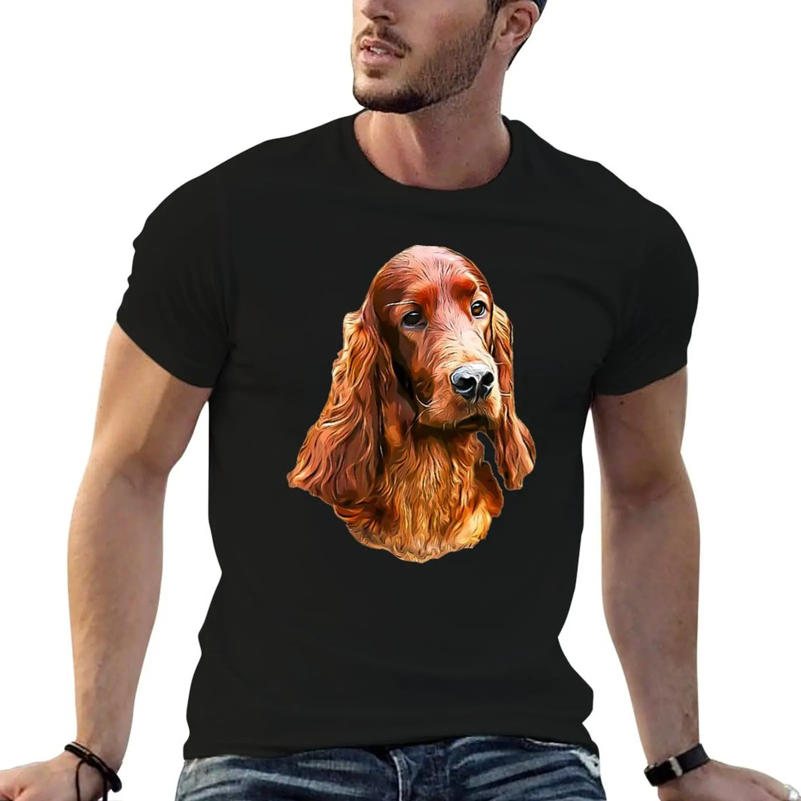 

Irish Setter - Glamorous Dog! T-Shirt cotton t shirt man t shirts designer mens graphic t shirts T-Shirt