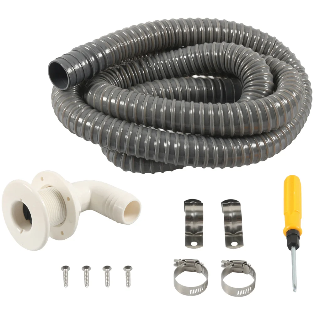 

For Efficient Water Drainage White Gray Marine Bilge Drain Kit ABS Bilge Outlet 1-1 8 Inch Diameter Engineering Plastic