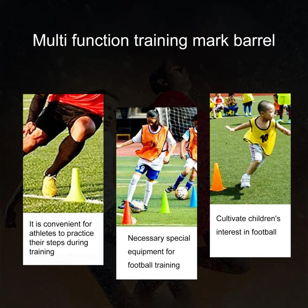 Durable Sports Cone Hole Design Bright Color Eye-catching Smooth Edge Soccer Barrier Cone  Training Cone Sports Marker