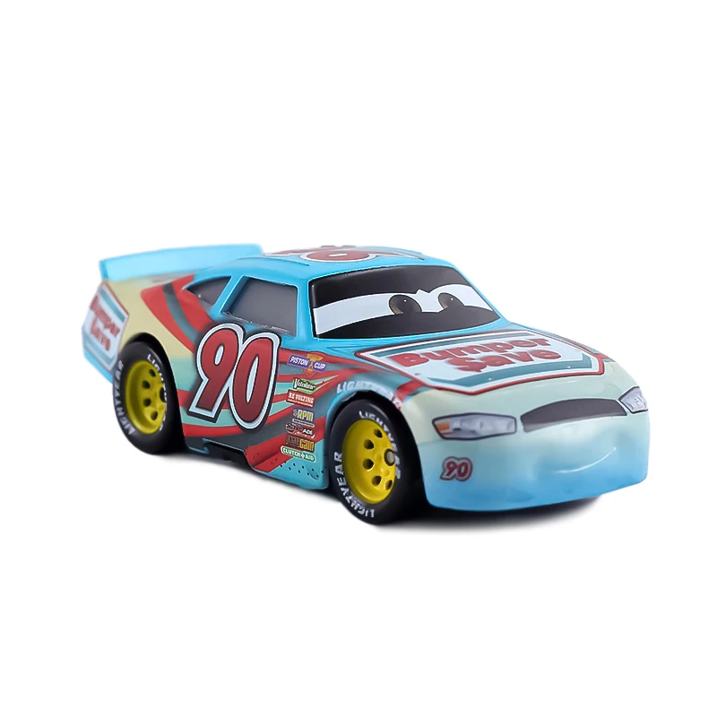 Cars Disney Pixar Toys Lightning McQueen Jacktion Storm Toy Car No. 86 Narrator Chickhick Kids Metal Diecast Alloy Car Toys