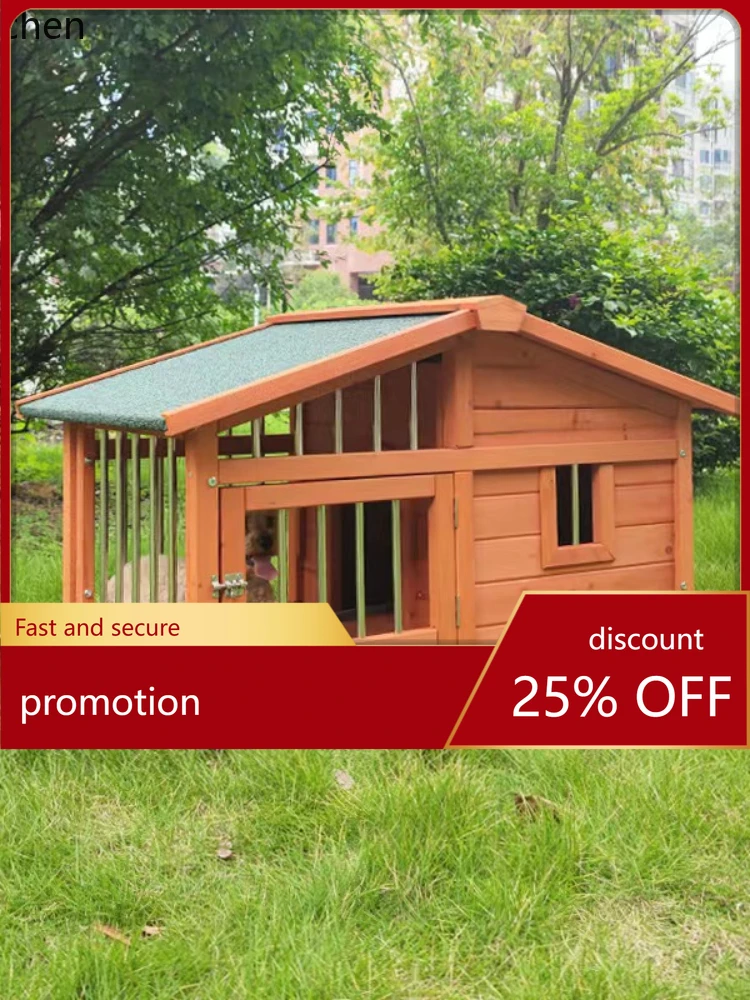 

YFY Kennel Small and Medium Sized Kennel Indoor Balcony Cat Cage Outdoor Dog House