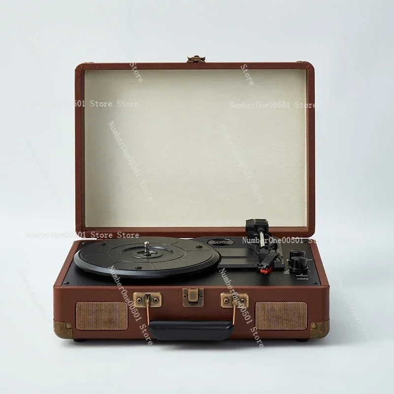 Vintage Premium Vinyl Record Player Portable All-in-one Bluetooth Speaker Turntable