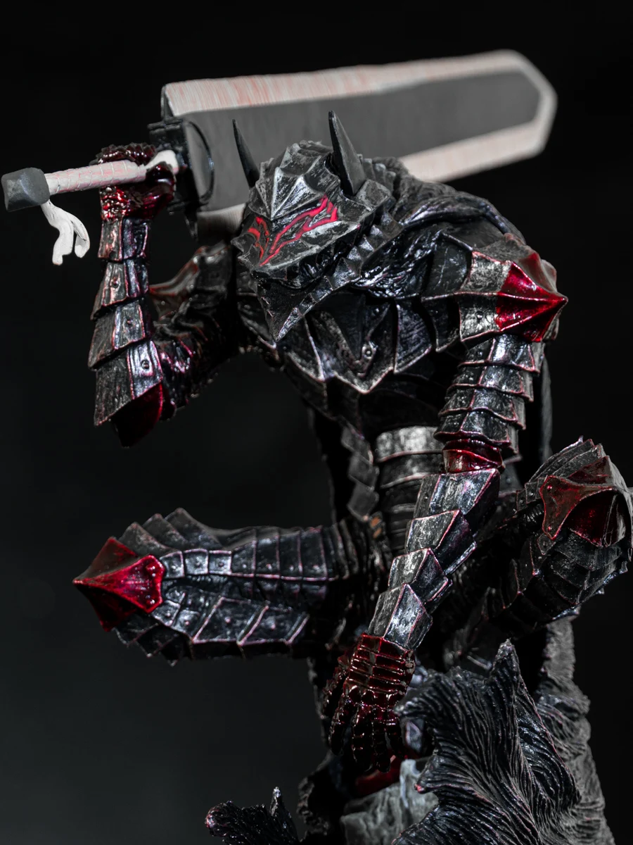 

25cm Anime Berserk Manga Guts Crazy Warrior Armor Action Figure Branded Warrior Gemba Millepensee Figure Pvc Model