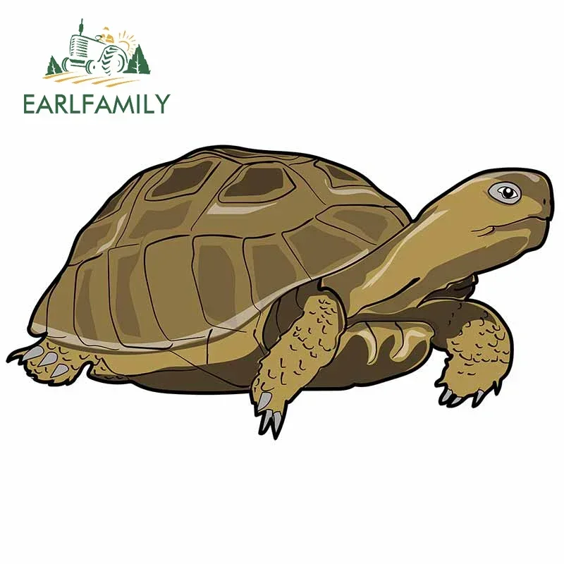 EARLFAMILY 13cm X 7.1cm For Sea Turtle Car Stickers Occlusion Scratch Custom Printing Waterproof Window Trunk Vehicle Decal