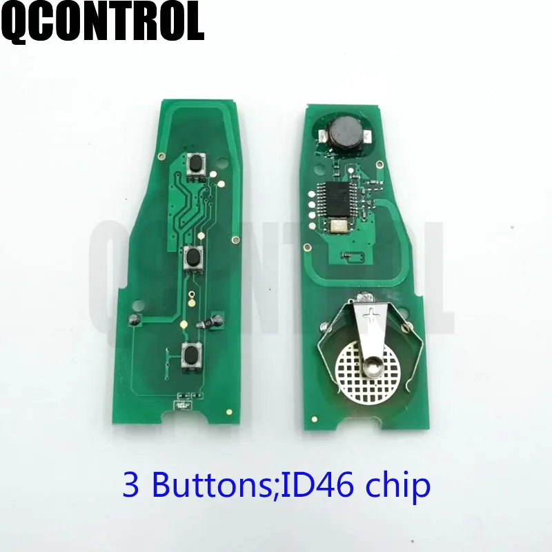 

QCONTROL Car Remote Control Smart Key Electronic Circuit Board forMG Encrypted with 46 chip 433mhz for Roewe 550 &