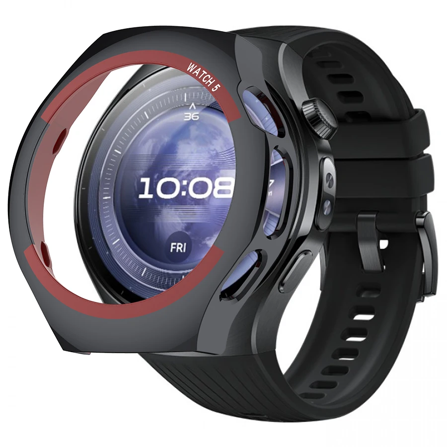 สําหรับ Huawei Watch 5 42/46 มม.Hard PC กรณีเปลือกกันชนกระจกเต็มรูปแบบการสํารวจอวกาศป้องกันหน้าจออุปกรณ์เสริม smartwatch
