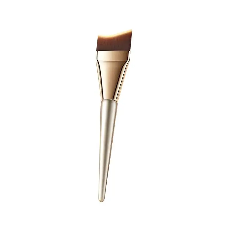 Conjunto de pincéis para base com formato de cauda de peixe, 1/4 unidades, ultra macios, com paleta para misturar cores, duráveis para uso diário e pa