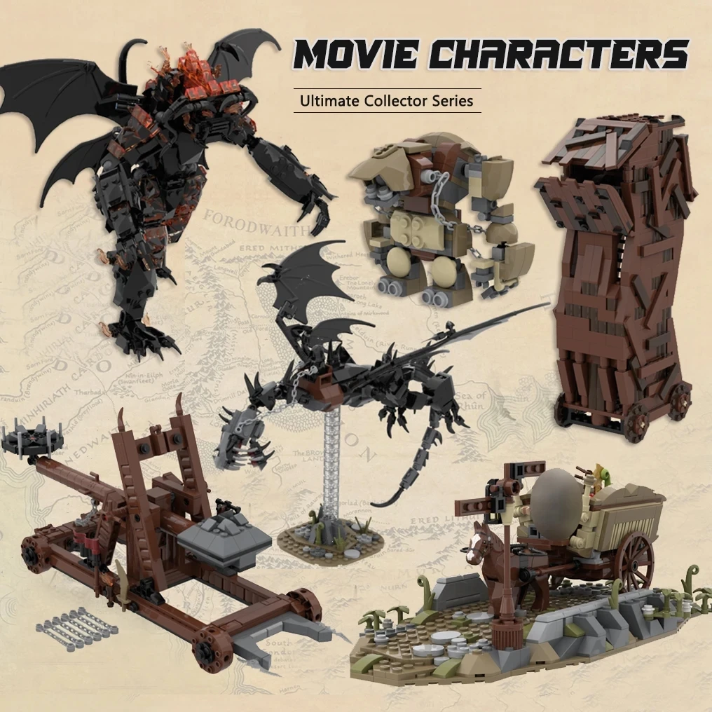 Movie Scene MOC Building Block Tower Model The Tree Bricks The Witch King Toys Ultimate Collector Series Gifts