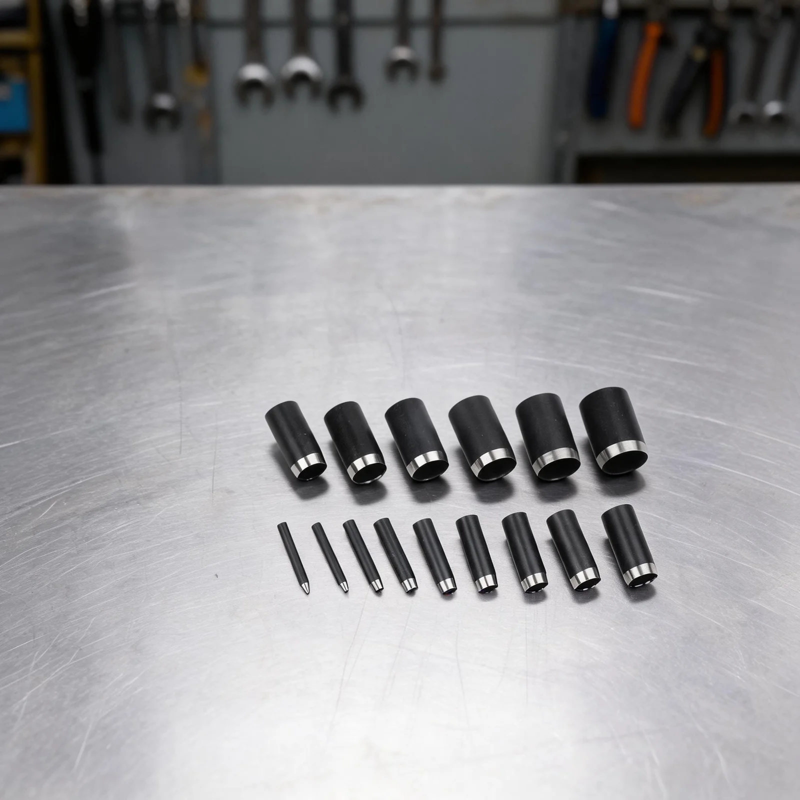 High Carbon Steel Hollow Punch Tool For Bag Corners 15-Piece Set Efficient Leather Processing Precision Punching
