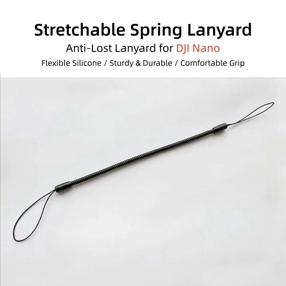 Anti-lost Spring Lanyard Accessory for DJI Osmo Nano Thumb Action Camera Retractable Stretch Safety Auxiliary Strap Outdoor