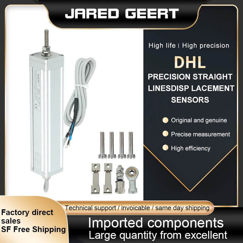 

GEERT DHL50-250mm High Protection Linear Position Sensor High Protection Displacement Sensor Potentiometer Position Sensor