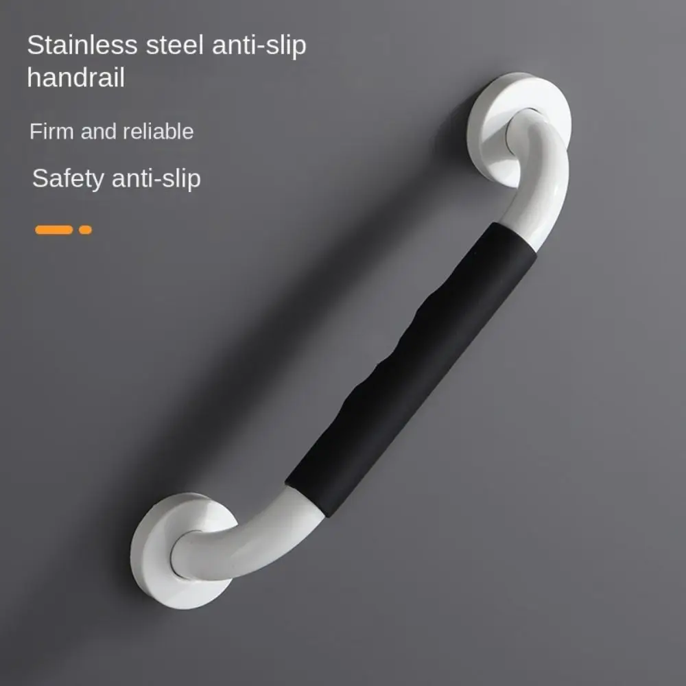 Support Stainless Steel Shower Handrail Safety Silicone Bathroom Handrail Fall Prevention Wall Mount Toilet Railing Disabled