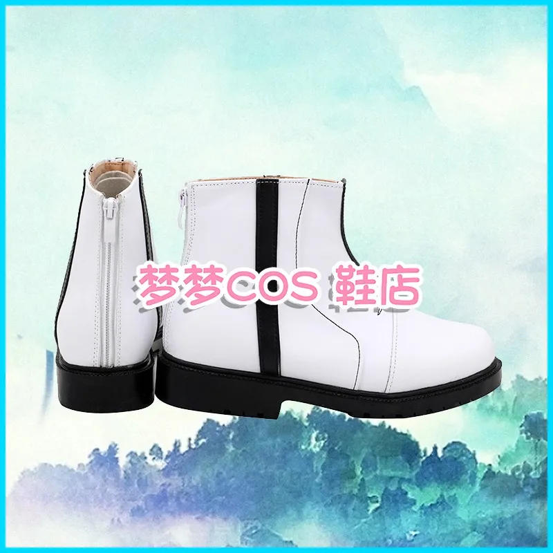 Jujutsu kaisen mahito cosplay sapatos botas brancas acessórios de festa de halloween feitos sob encomenda