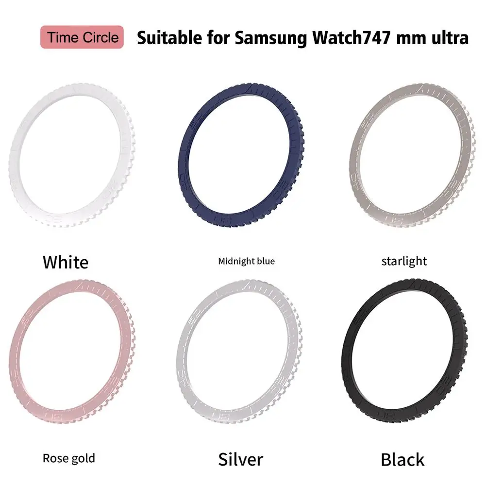 For Samsung Galaxy Watch 7 Ultra Metal Bezel Watch Scale Protection Time Scale Oil Spraying Watches Protective Covers New