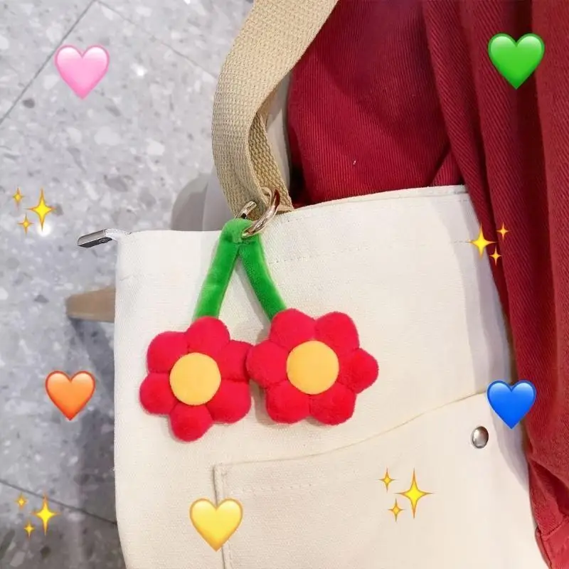 

Плюшевый кулон с двойным цветком, брелок с орнаментом, подвесной кулон для сумки-тоут 20CA