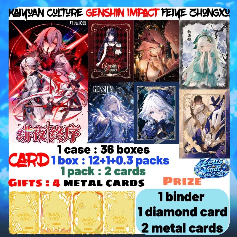 Wholesale 2026 Newest KaiYuan Culture Genshin Impact FeiYe ZhongXu Card Yae Miko Hobby Character CCG Trendy Toys Birthday Gifts