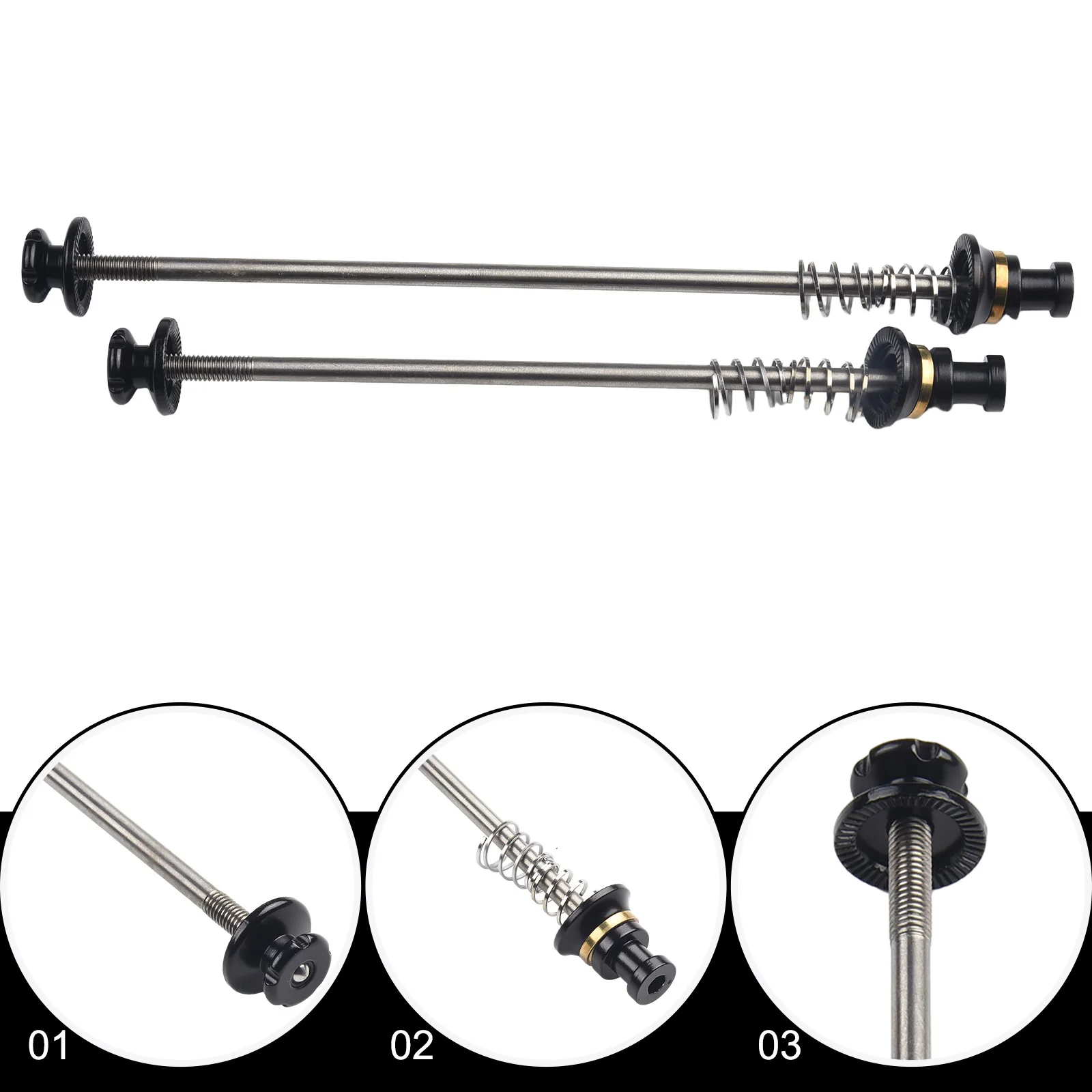 1 Pair Skewers Bicycle Component Cycling Parts Road Bike Set Spare Supply Titanium Alloy Maintenance Accessories