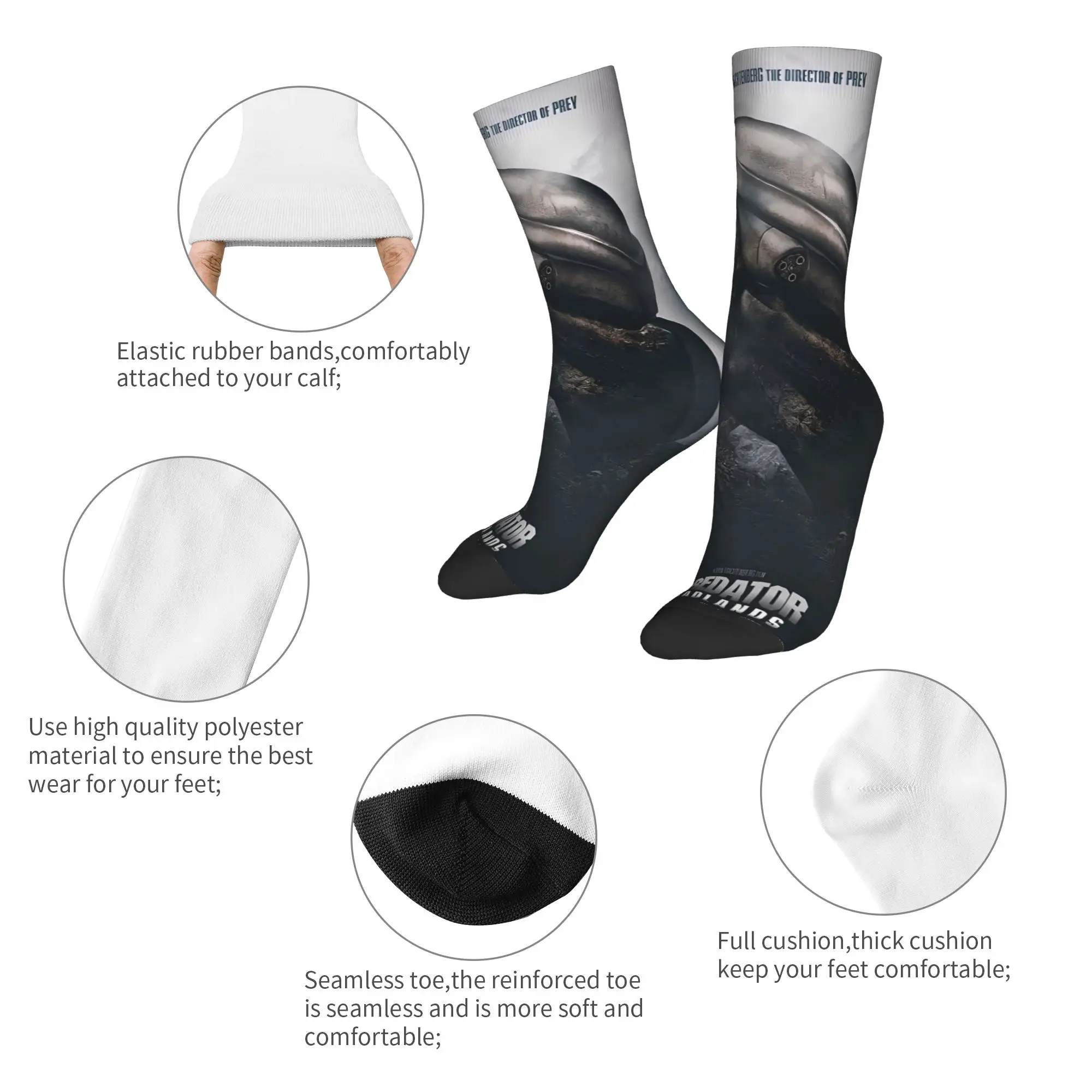 Predator: جوارب Badlands Merch للرجال والنساء، جوارب متوسطة الأنبوب، هدايا رائعة وناعمة