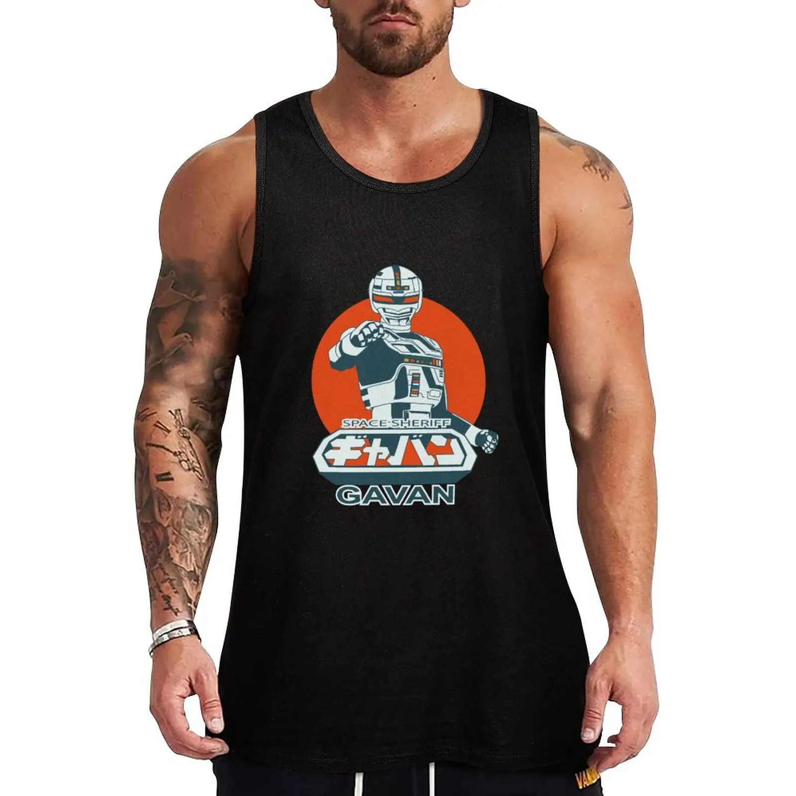 Space Sheriff Gavan Tank Top для спортзала Мужские футболки Muscle Fit Футболка мужская