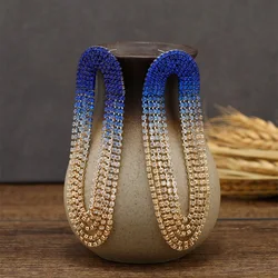 New Trend women's Rhinestone Claw Chain Tassel Pendant Earrings Temperament Dinner Party Earrings Jewelry